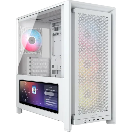 מארז מחשב דגם Frame 4000D LCD RS ARGB בצבע לבן מבית Corsair