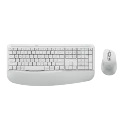 מקלדת ועכבר אלחוטיים דגם Signature Comfort Plus MK880 בצבע לבן מבית Logitech