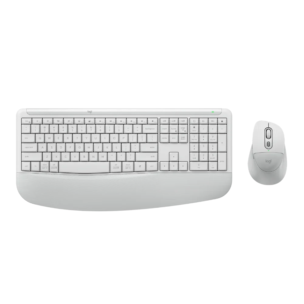 מקלדת ועכבר אלחוטיים דגם Signature Comfort Plus MK880 בצבע לבן מבית Logitech