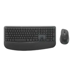 מקלדת ועכבר אלחוטיים דגם Signature Comfort Plus MK880 בצבע אפור כהה מבית Logitech
