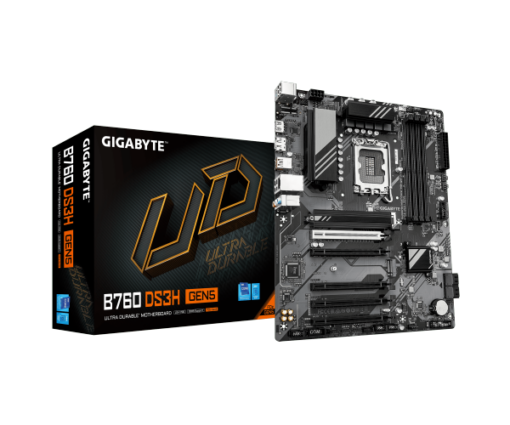 לוח אם אינטל Gigabyte B760 DS3H DDR5 Gen5 ATX DP HDMI LGA1700