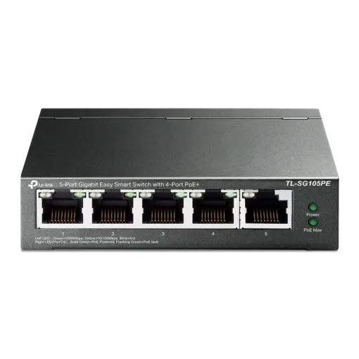 TL-SG105PE 5-Port Gigabit Switch מבית TP-LINK