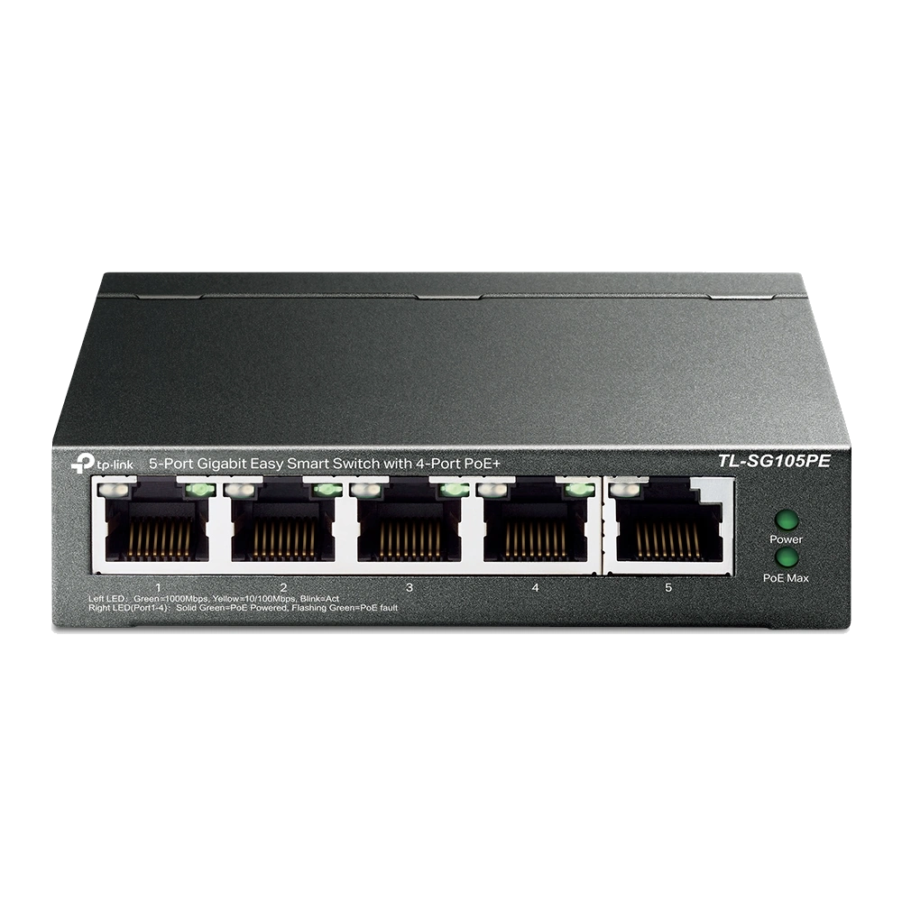 TL-SG105PE 5-Port Gigabit Switch מבית TP-LINK