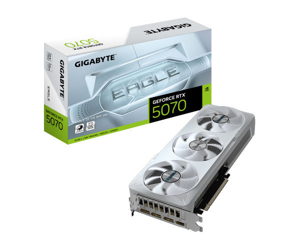 כ.מסך GIGABYTE GeForce RTX 5070 EAGLE OC ICE SFF 12G