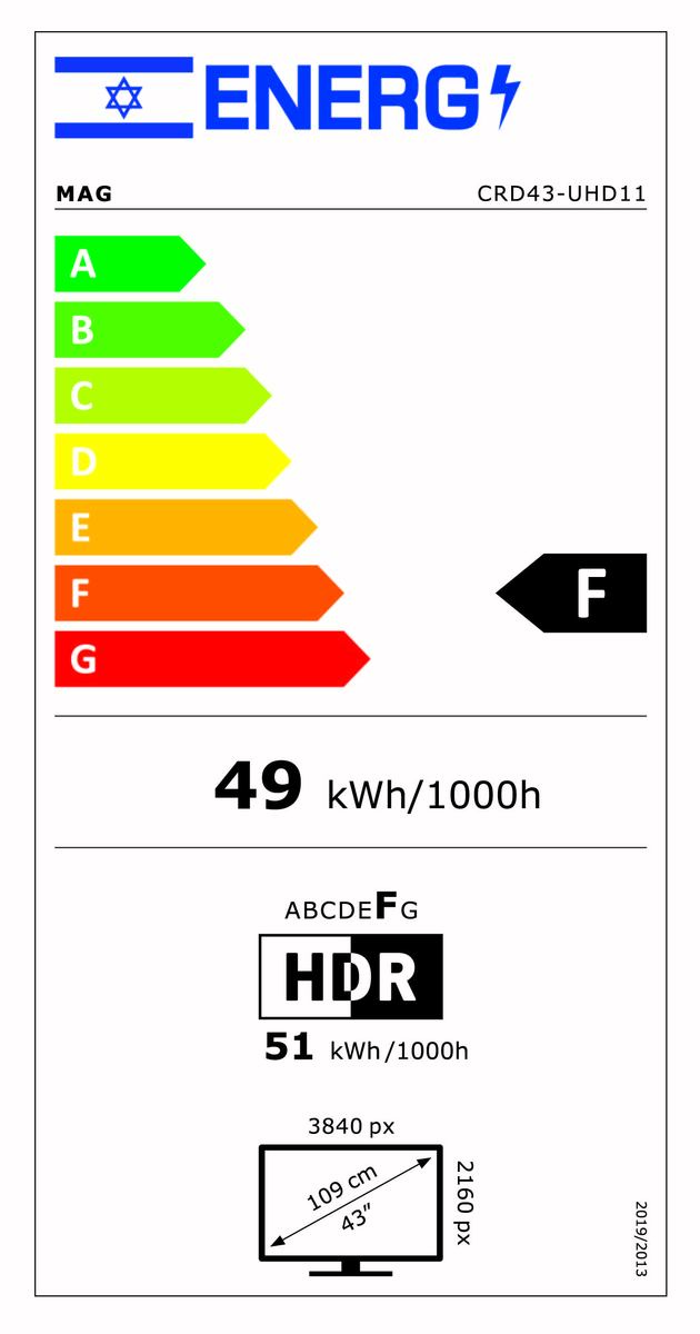 MAG 43” UHD LED SMART TV CRD43-UHD11 – תמונה 6