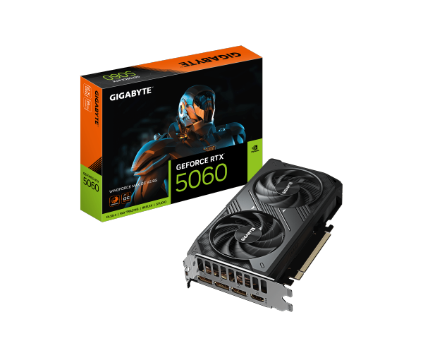 כרטיס מסך Gigabyte RTX 5060 WINDFORCE MAX OC V2 8GB