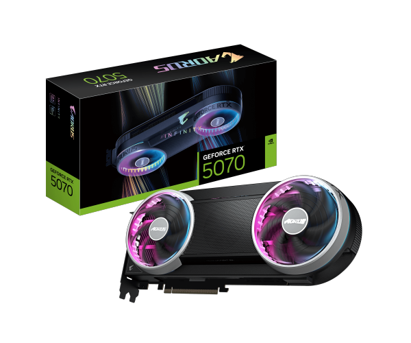 כרטיס AORUS RTX 5070 INFINITY 12GB GDDR7 WINDFORCE HYPERBURST