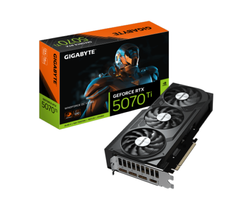 כרטיס מסך GIGABYTE GeForce RTX 5070 Ti WINDFORCE OC V2 16G