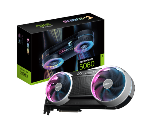 כרטיס מסך AORUS RTX 5080 INFINITY 16GB GDDR7 WINDFORCE HYPERBURST