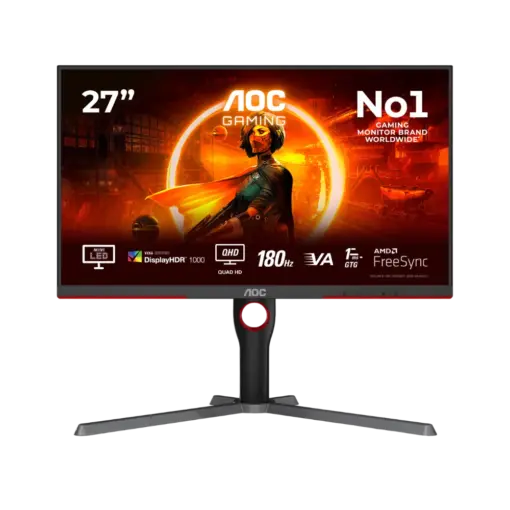 מסך גיימינג 27 אינץ' דגם Q27G3XMN BK מבית AOC
