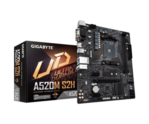 לוח אם למעבדי Gigabyte A520M S2H 1.3 VGA DVI HDMI AM4 AMD