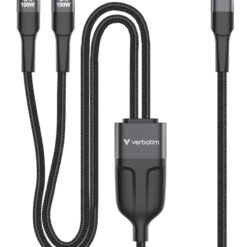 Verbatim Sync & Charge USB-C to Dual USB-C Cable