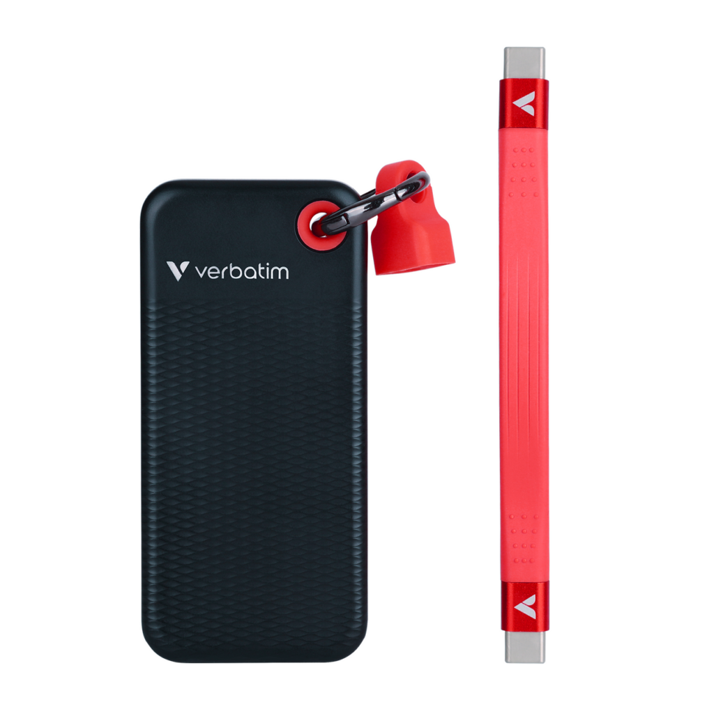 Verbatim Pocket SSD USB 3.2 Gen 2 1TB Black Red