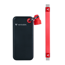 Verbatim Pocket SSD USB 3.2 Gen 2 1TB Black Red