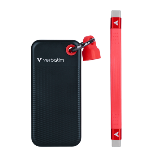 Verbatim Pocket SSD USB 3.2 Gen 2 1TB Black Red