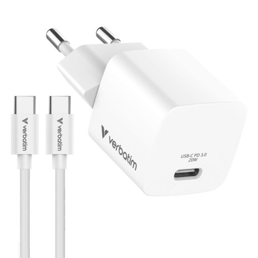 Verbatim GaN Charger 20W + Cable