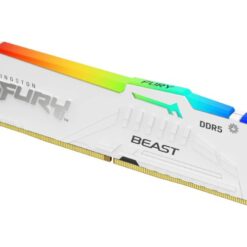 זכרון לנייח לבן Kingston Fury Beast RGB 32GB 2X16 DDR5 6000Mhz C3