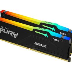 זכרון לנייח Kingston Fury Beast RGB 32GB 2X16 DDR5 6800Mhz C34