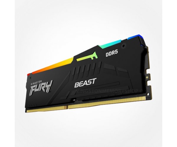 זכרון לנייח Kingston Fury Beast RGB 32GB 2X16 DDR5 6800Mhz C34