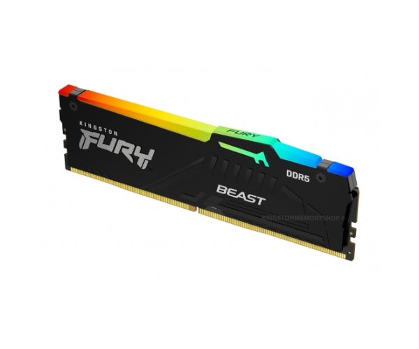 זכרון לנייח Kingston Fury Beast RGB 32GB 2X16 DDR5 6800Mhz C34