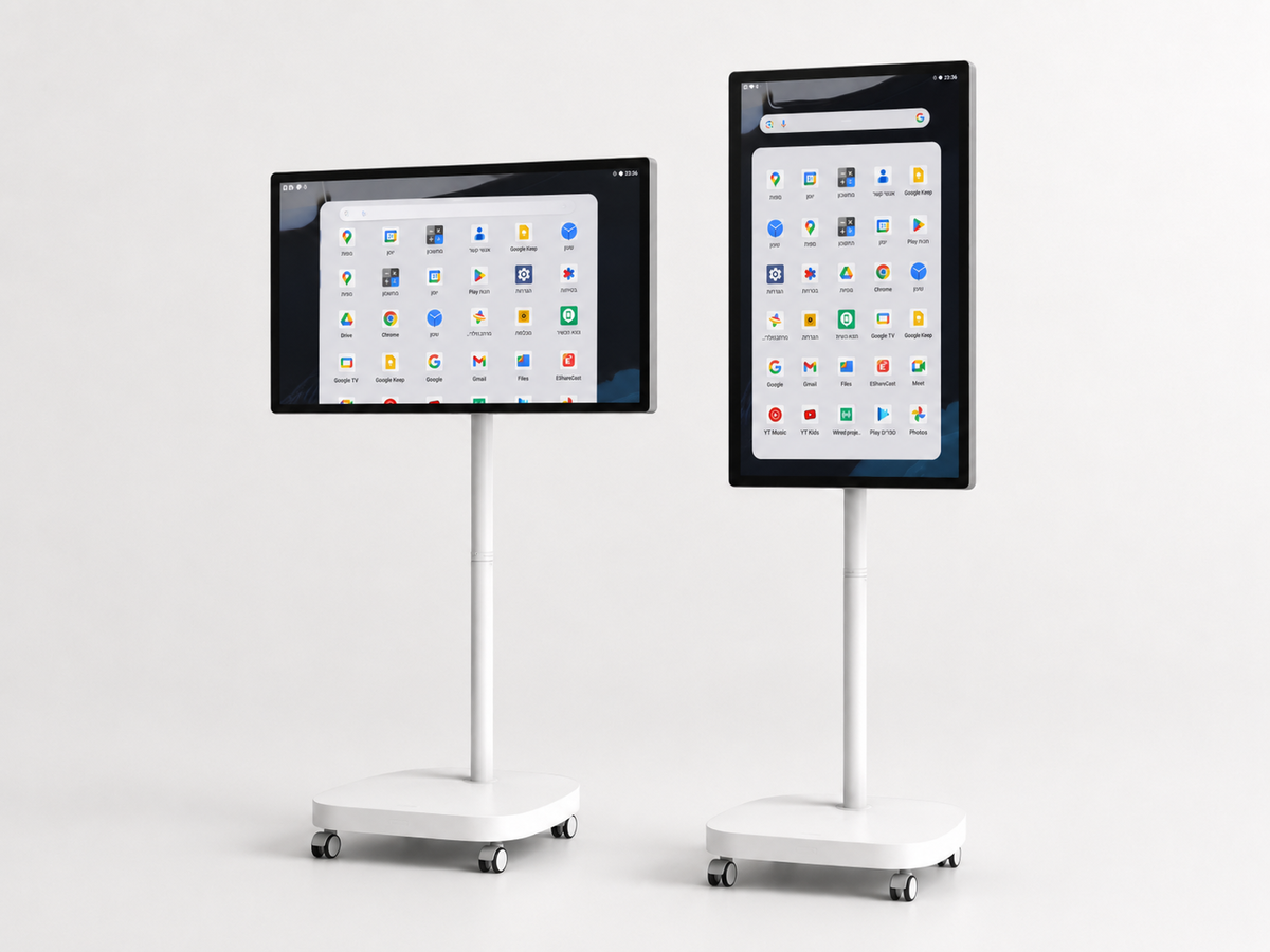 מסך מגע חכם SmartView32 32 Full HD IPS Android 14 עם מצלמה, מיקרופון ורמקולים מובנים