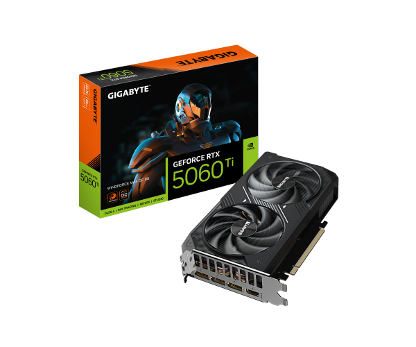 כרטיס מסך Gigabyte RTX 5060 Ti WINDFORCE MAX OC 8GB
