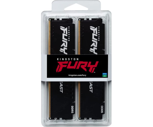 זכרון לנייח Kingston Fury Beast 32GB 2X16 DDR5 6800Mhz C34
